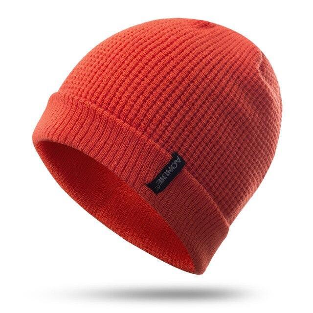 Aonijie M27 Unisex Winter Warm Sports Slouchy Cuffed Knit Beanie Hat Skull Cap-Running Caps-YOUGLE store-Orange-Bargain Bait Box