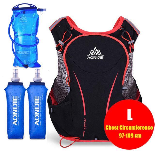 Aonijie Men Women Lightweight Trail Running Backpack Outdoor Sports Hiking-Panda Shopkeeper-L 1500ML Bag 2x500ML-Bargain Bait Box