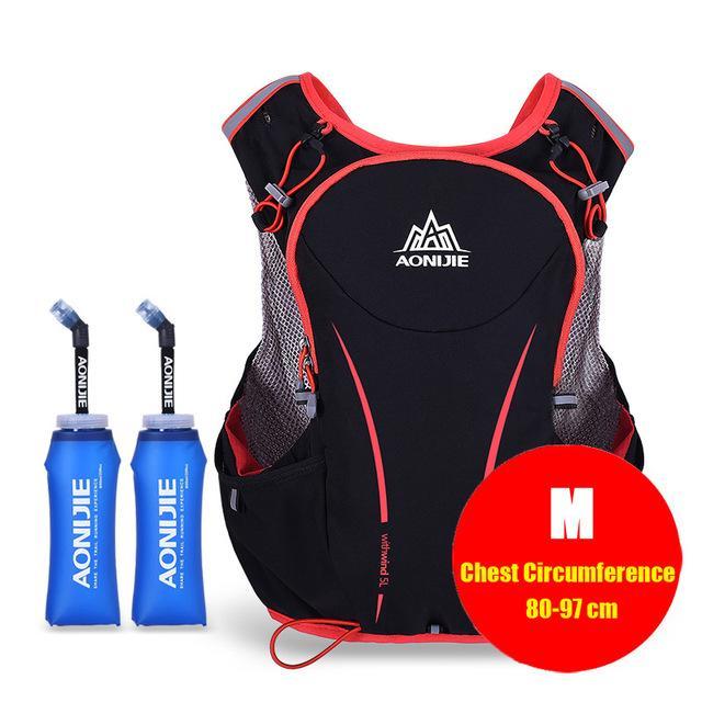 Aonijie Men Women Lightweight Trail Running Backpack Outdoor Sports Hiking-Panda Shopkeeper-M 2x600ML Bottles-Bargain Bait Box