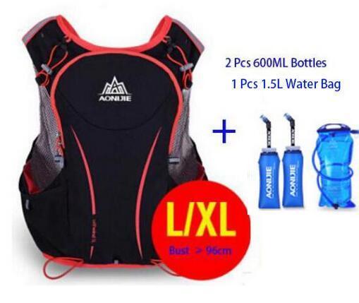 Aonijie Men Women Outdoor Sport Running 5L Backpack Marathon Hydration Vest Pack-IceSnake-Black 2-Bargain Bait Box