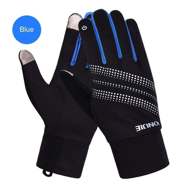Aonijie Men Women Outdoor Sports Gloves Warm Windproof Cycling Hiking Climbing-LooDeel Outdoor Sporting Store-Blue-M-Bargain Bait Box