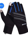 Aonijie Men Women Outdoor Sports Gloves Warm Windproof Cycling Hiking Climbing-LooDeel Outdoor Sporting Store-Blue-M-Bargain Bait Box