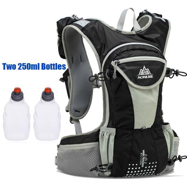 Aonijie Men Women Trail Running Backpack Outdoor Sport Hiking Racing Bag With-Panda Shopkeeper-Black 2x250ml-Bargain Bait Box