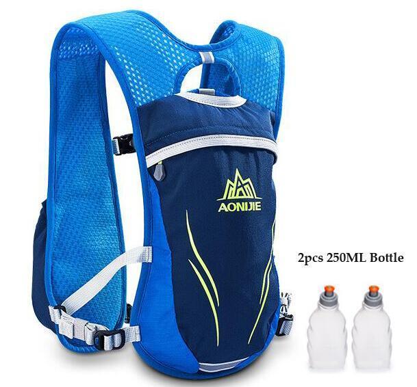 Aonijie Running Marathon Hydration Nylon 5.5L Outdoor Running Bags Hiking-Keep Outdoor-Blue With Bottles-Bargain Bait Box