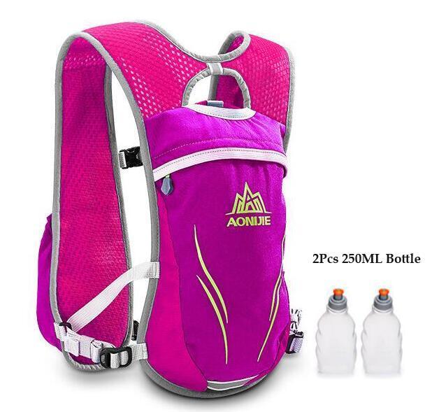 Aonijie Running Marathon Hydration Nylon 5.5L Outdoor Running Bags Hiking-Keep Outdoor-Rose With Bottles-Bargain Bait Box