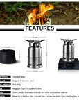 Apg Folding Wood Gasifier Stainless Steel Solidified Alcohol Stove Backpacking-APG Official Store-Bargain Bait Box