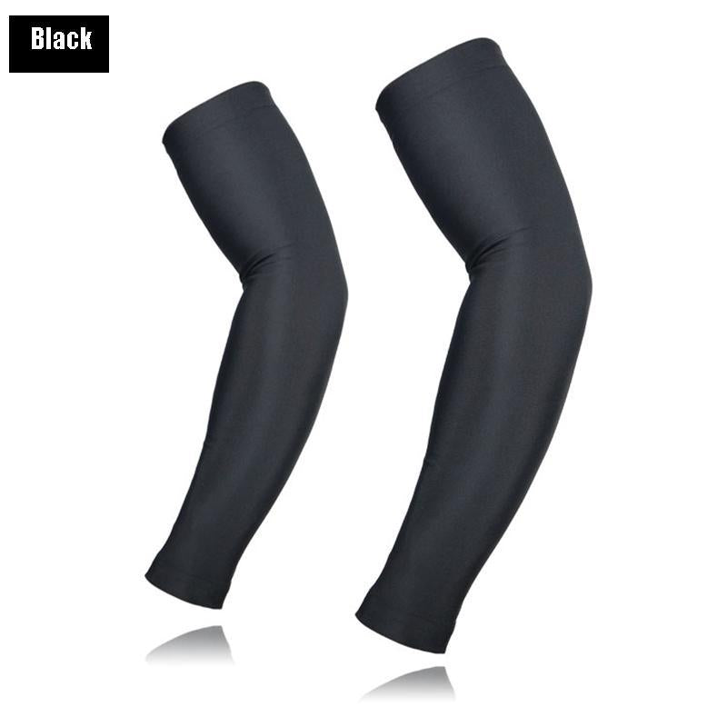 Arsuxeo Compression Sleeves Arm Warmer Running Sleeves Cycling Sun Uv Protection-AirssonOfficial Store-Black-S-Bargain Bait Box