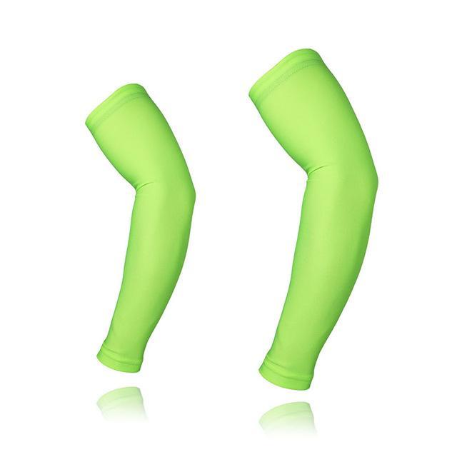 Arsuxeo Compression Sleeves Arm Warmer Running Sleeves Cycling Sun Uv Protection-AirssonOfficial Store-Green-S-Bargain Bait Box