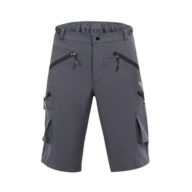Arsuxeo Mens Outdoor Sports Cycling Shorts Downhill Mtb Pockets Shorts-ARSUXEO Official Store-1705 gray-S-Bargain Bait Box