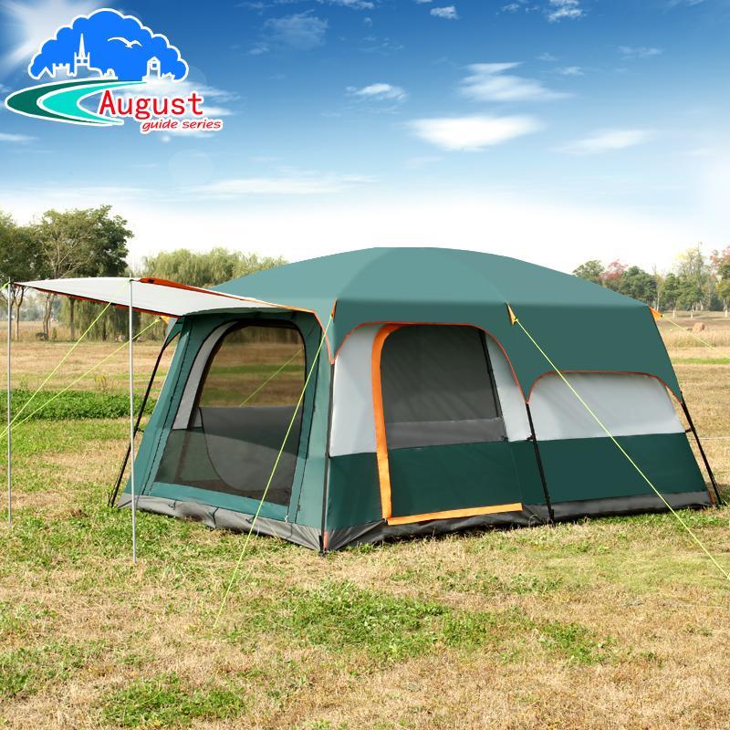 August 5-8Persons Double Layer Outdoor 2Living Rooms And 1Hall Family Camping-Shanghai 4Season Camping Mart-Bargain Bait Box