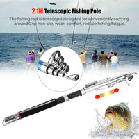 Automatic Fishing Rod Sensitive Telescopic Fishing Pole Rod Sea Device Ice Glass-Automatic Fishing Rods-YKS sport Shop-2.1 m-Bargain Bait Box