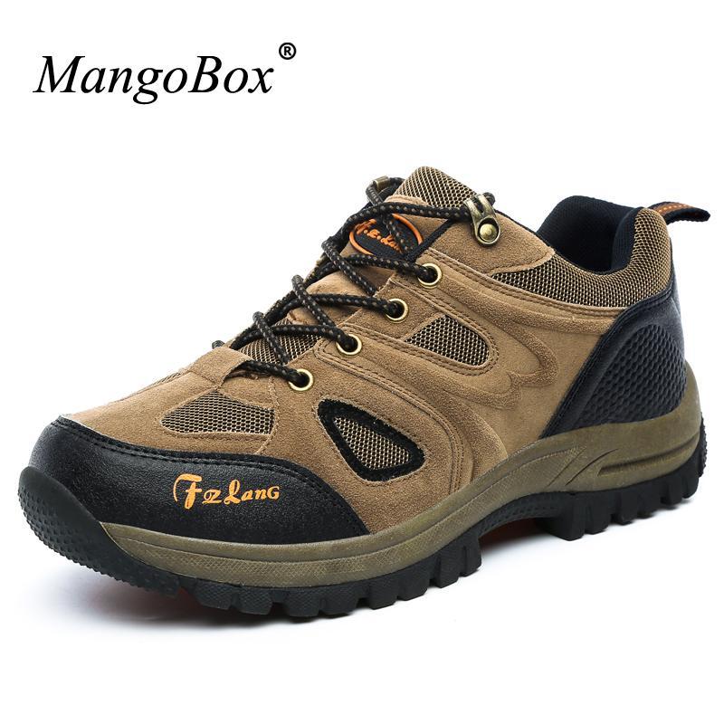 Autumn/Winter Men Outdoor Hiking Shoes Big Size 13 Sport Shoes Mens Climbing-Mangobox Official Store-Brown-4-Bargain Bait Box