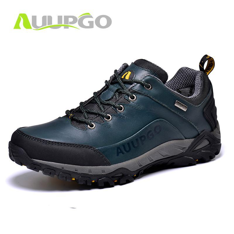 Auupgo Men&#39;S Waterproof Hiking Shoes Leather Trekking Boots Climbing Backpacking-Fun Outdoor Goods Store-black-39-Bargain Bait Box