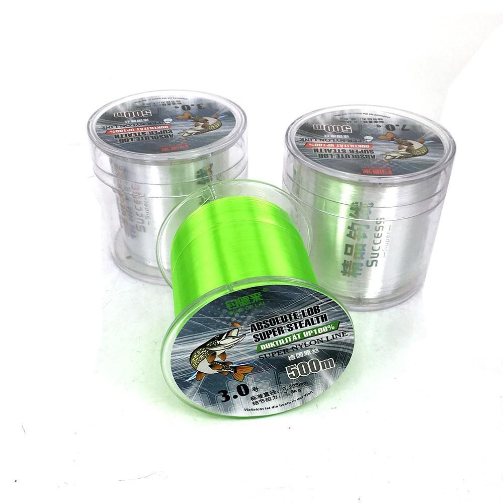 Available 500M Fluorocarbon Fishing Line Super Strong Nylon Line Fly Fishing-RedMeet Fishing Store-White-1.0-Bargain Bait Box