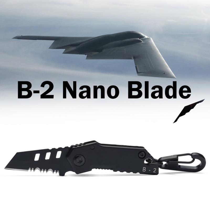 B-2 Bomber Nano Blade Utility Multi Pocket Knife Mini Key Chain Tactical-EDC.1991 Official Store-Bargain Bait Box