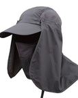 Balight Outdoor Sport Hiking Camping Visor Hat Uv Protection Face Neck Cover-lylpong Store-dark gray-Bargain Bait Box