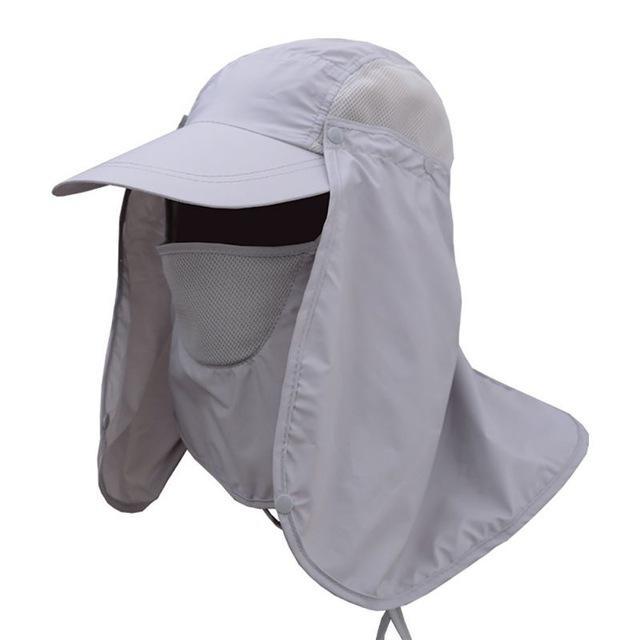 Balight Outdoor Sport Hiking Camping Visor Hat Uv Protection Face Neck Cover-lylpong Store-light gray-Bargain Bait Box