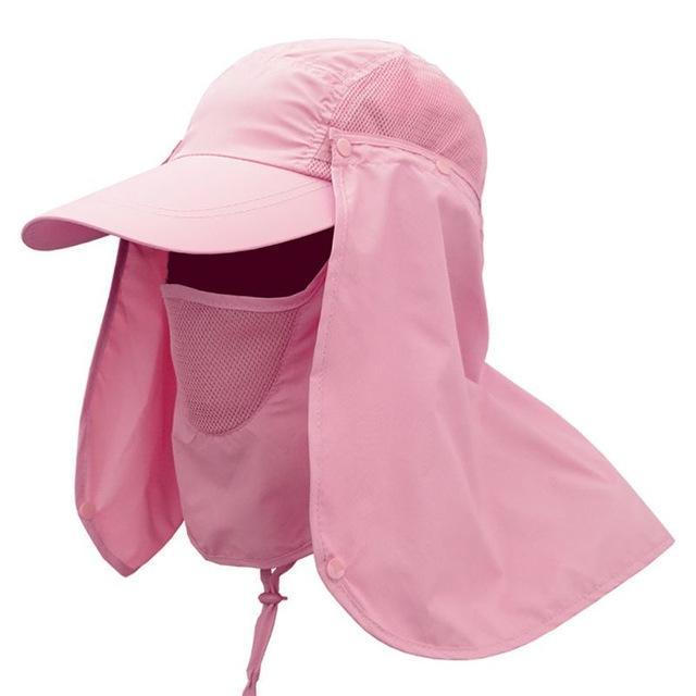 Balight Outdoor Sport Hiking Camping Visor Hat Uv Protection Face Neck Cover-lylpong Store-pink-Bargain Bait Box