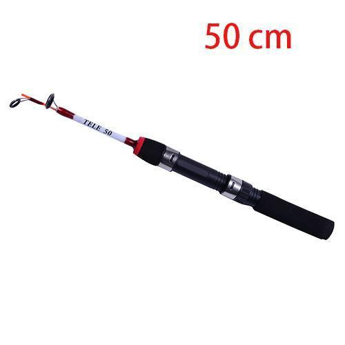 Balleo 50Cm 70Cm 2 Sections Lightweight Winter Ice Fishing Rod Pole Portable-Ice Fishing Rods-Direwolf Fishing Tackle Store-White-Bargain Bait Box