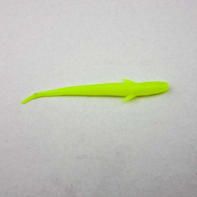 Basslegend - 20 Pcs Fishing Soft Bait T For Bass Pike Walleye Soft Worm Silicone-BassLegend Official Store-Light Yellow-Bargain Bait Box