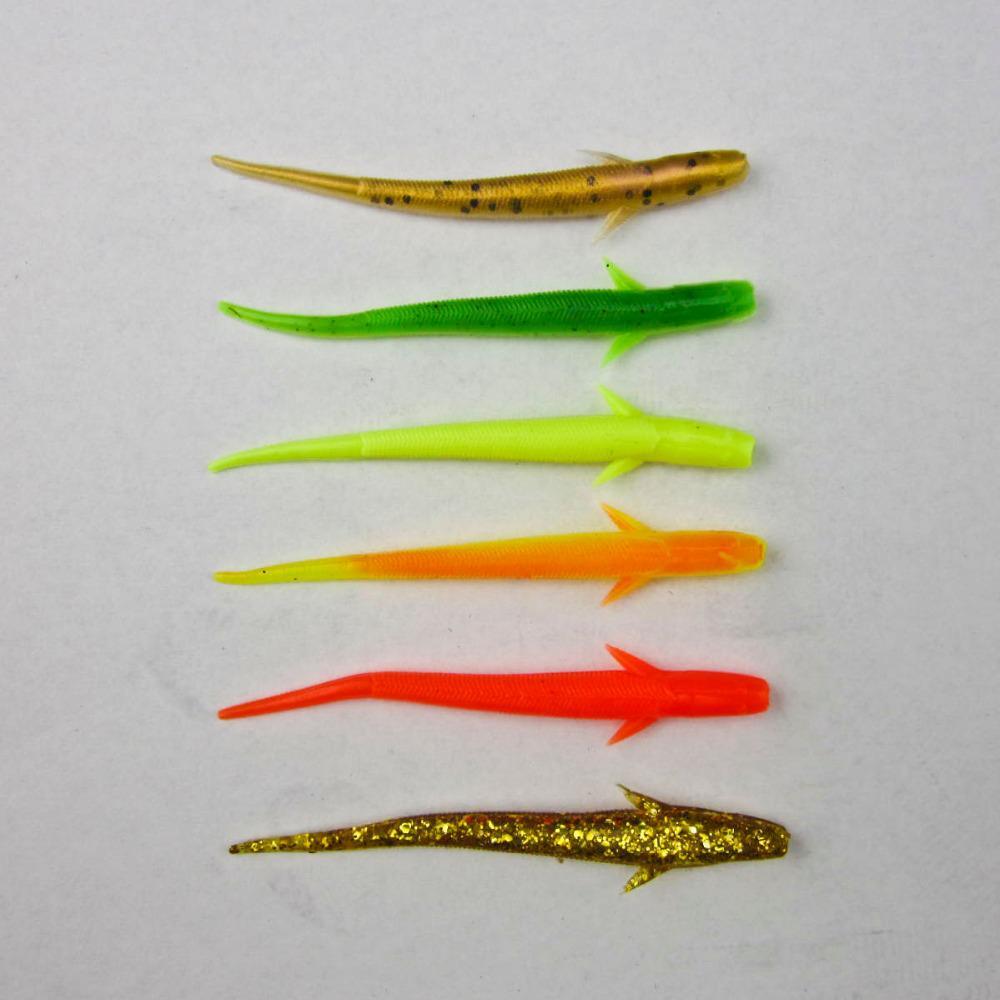 Basslegend - 20 Pcs Fishing Soft Bait T For Bass Pike Walleye Soft Worm Silicone-BassLegend Official Store-Yellow-Bargain Bait Box