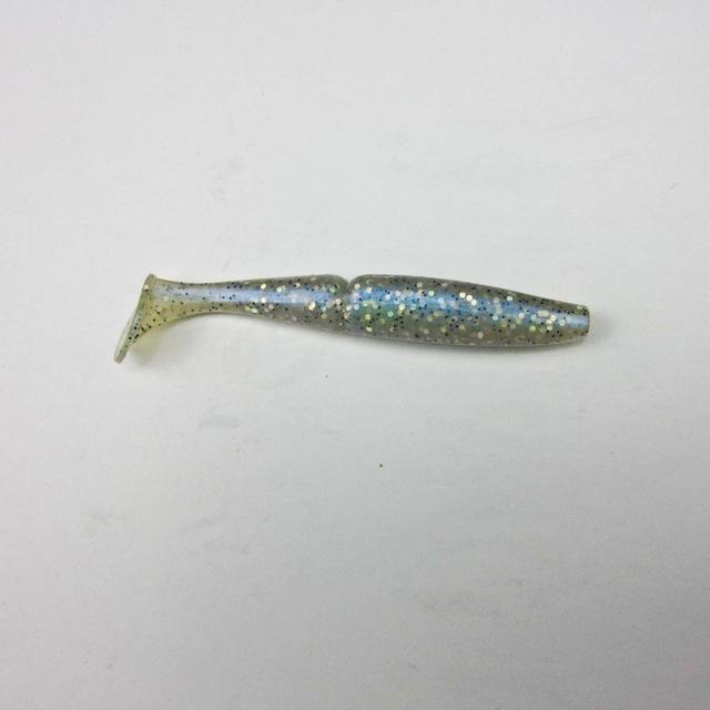 10PCS/Pack Soft Plastic Fishing Lure 8cm/2.2g Jig Bass Rubber Bait