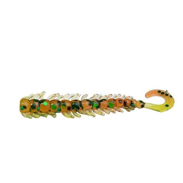 Basslegend - Fishing Super Soft Silicone Grub Worm Bass Pike Trout Lure Swimbait-BassLegend Official Store-Brown-Bargain Bait Box