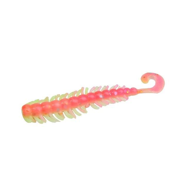 Basslegend - Fishing Super Soft Silicone Grub Worm Bass Pike Trout Lure Swimbait-BassLegend Official Store-Pink-Bargain Bait Box