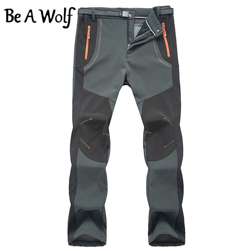 Be A Wolf Outdoor Warm Hiking Pants Men Sport Suit Winter Fishing Climbing-Be A Wolf Official Store-MEN-Army green-S-Bargain Bait Box