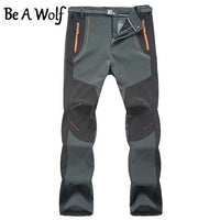 Be A Wolf Outdoor Warm Hiking Pants Men Sport Suit Winter Fishing Climbing-Be A Wolf Official Store-MEN-Gray-S-Bargain Bait Box