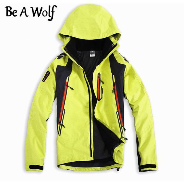 Be A Wolf Winter Hiking Softshell Jackets Men Outdoor Fishing Clothes Camping-Be A Wolf Official Store-Army Green-S-Bargain Bait Box