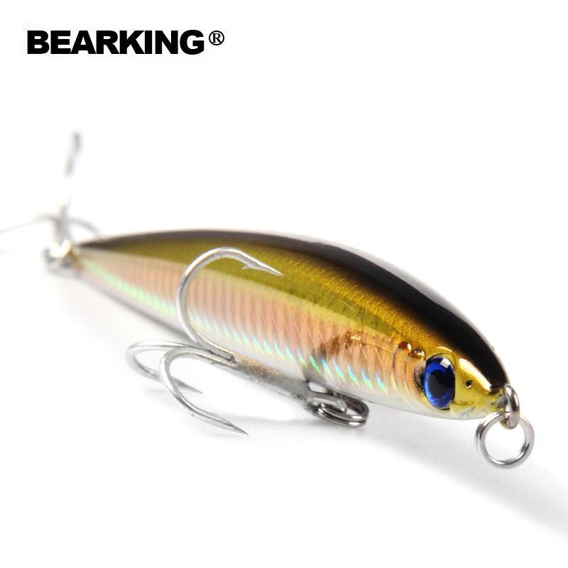 Bearking 1Pcs Minnow Quality Fishing Lure Laser Hard Artificial Bait 3D Eyes-bearking fishingtackle Store-A-Bargain Bait Box