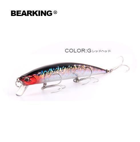 Bearking 1Pcs Slim-M58 Minnow Fishing Lure Laser Hard Artificial Bait 3D Eyes-Crankbaits-bearking fishingtackle Store-A-Bargain Bait Box