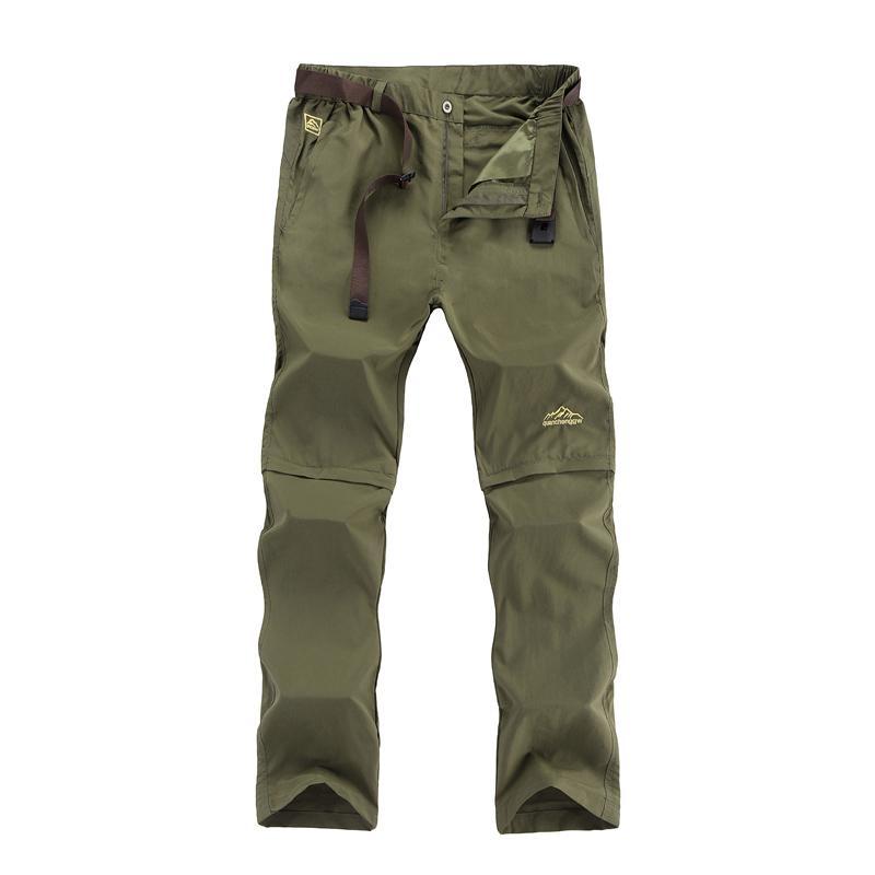 Befusy Men&#39;S Summer Removable Camping Hiking Pants Male Outdoor Sport Trousers-Befusy Store-Army Green-L-Bargain Bait Box