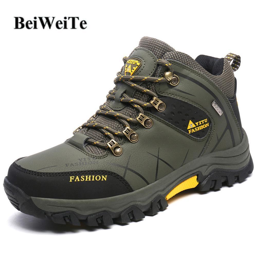 Beiweite Mens Winter Hiking Boots Waterproof Non Slip Trail Trekking-beiweite Official Store-Brown-6.5-Bargain Bait Box