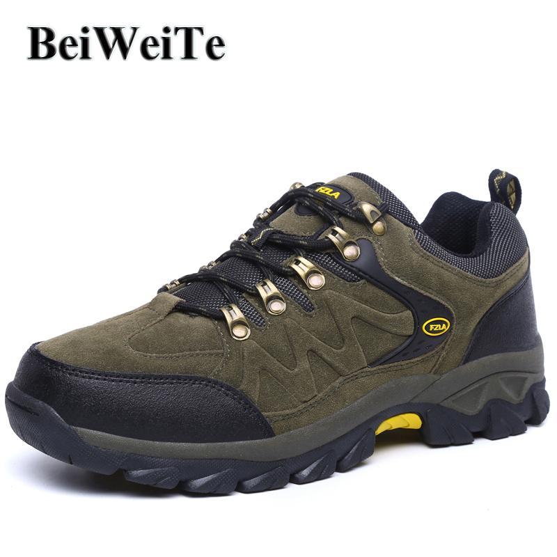 Beiweite Mens Winter Hiking Shoes Water Resistant Shock Absorption Outdoor-beiweite Official Store-Brown-7-Bargain Bait Box