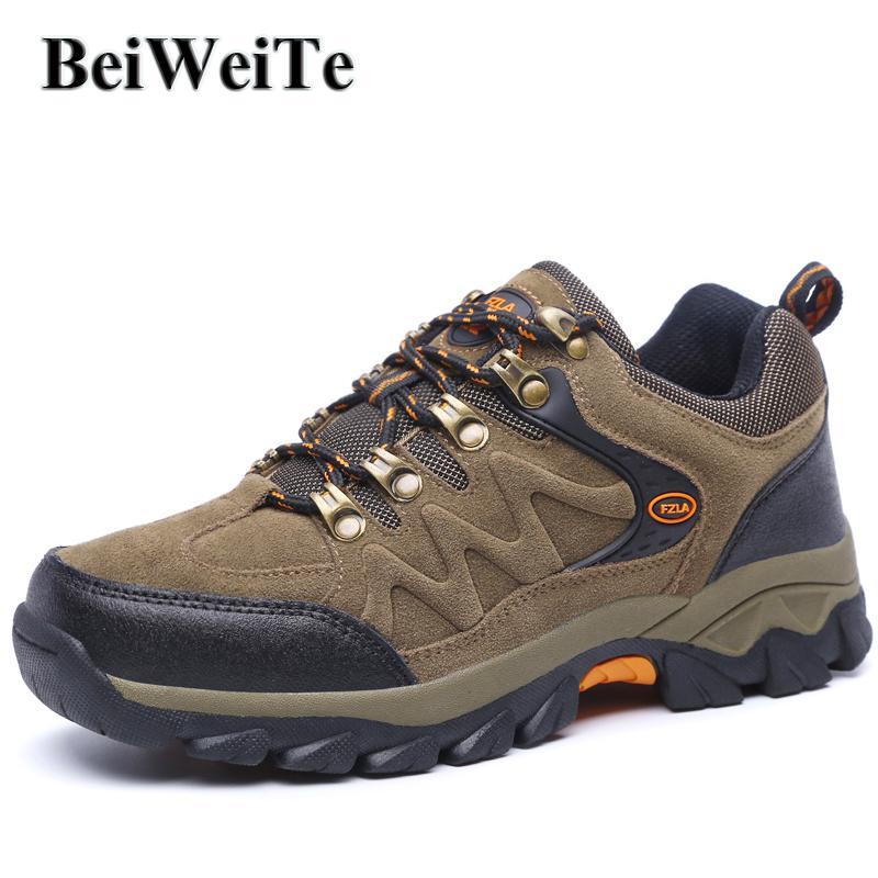 Beiweite Mens Winter Hiking Shoes Water Resistant Shock Absorption Outdoor-beiweite Official Store-Brown-7-Bargain Bait Box