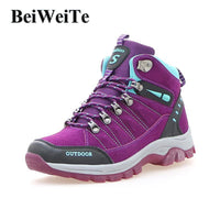 Beiweite Winter Women Trail Hiking Ankle Boots Spring Walking Outdoor Shoes High-beiweite Official Store-Black-5-Bargain Bait Box