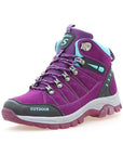 Beiweite Winter Women Trail Hiking Ankle Boots Spring Walking Outdoor Shoes High-beiweite Official Store-Purple-5-Bargain Bait Box