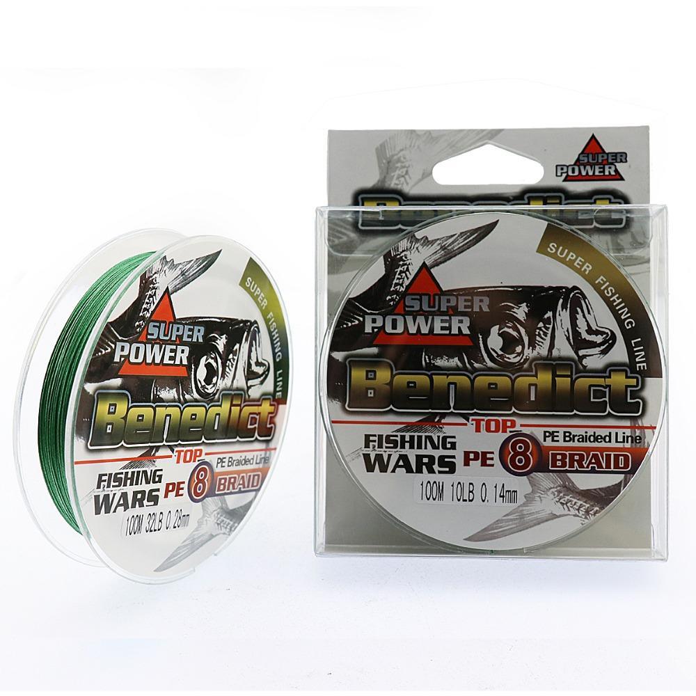 Best Pe Line Fishing 8Strands Super Top Fishing Line Thickness 100M Top Rated-WuHe Pro Fishing tackle-White-0.4-Bargain Bait Box