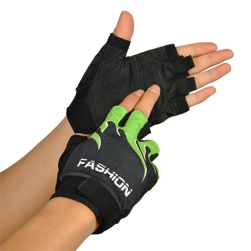 Bicycle Gloves Sports Bicycle Cycling Biking Hiking Gel Half Finger-Healthy Lifestyle Store-Green-Bargain Bait Box