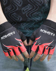 Bicycle Gloves Sports Bicycle Cycling Biking Hiking Gel Half Finger-Healthy Lifestyle Store-Red-Bargain Bait Box