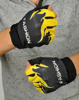 Bicycle Gloves Sports Bicycle Cycling Biking Hiking Gel Half Finger-Healthy Lifestyle Store-Yellow-Bargain Bait Box