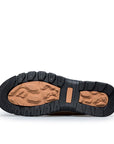 Big Size Men Hiking Shoes Leather Slip On Mountain Climbing Sneakers For-mi ren Store-ka qi-5-Bargain Bait Box
