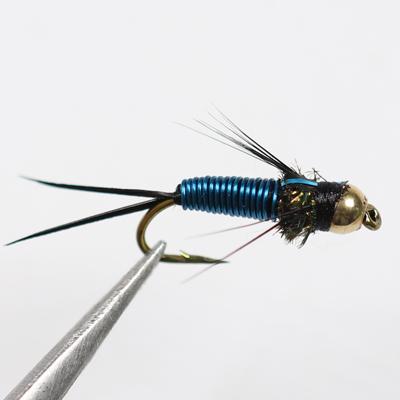 Bimoo 10Pcs 12# Copper John Beadhead Nymphs Fly Fishing Lure-Bimoo Fishing Tackle Store-Bule Wire-Bargain Bait Box