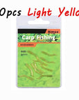 Bimoo 10Pcs Carp Fishing Accessories Rubber Hook Sleeve Line Aligner-Bimoo Fishing Tackle Store-10pcs in light yello-Bargain Bait Box
