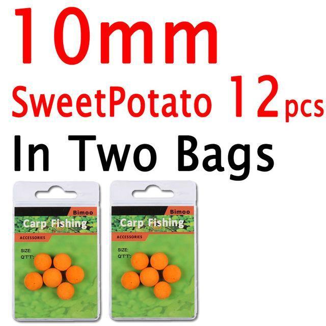 Bimoo 12Pcs 8Mm 10Mm 12Mm 14Mm Colored Pop Up Carp Fishing Boilies Flavoured-Bimoo Fishing Tackle Store-10mm Sweetpotato 12P-Bargain Bait Box
