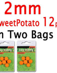 Bimoo 12Pcs 8Mm 10Mm 12Mm 14Mm Colored Pop Up Carp Fishing Boilies Flavoured-Bimoo Fishing Tackle Store-12mm Sweetpotato 12P-Bargain Bait Box