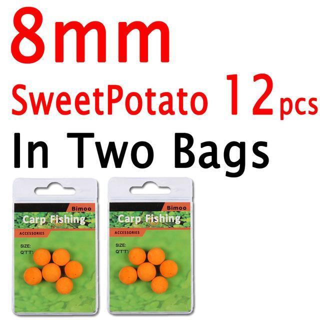 Bimoo 12Pcs 8Mm 10Mm 12Mm 14Mm Colored Pop Up Carp Fishing Boilies Flavoured-Bimoo Fishing Tackle Store-8mm Sweetpotato 12PC-Bargain Bait Box