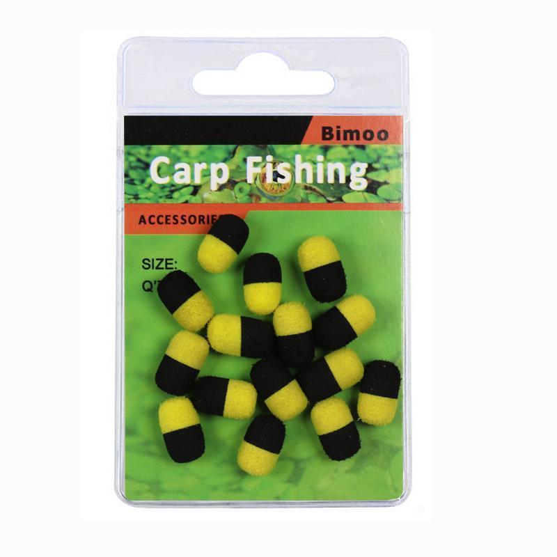Bimoo 15Pcs/Pack Cylinder Carp Fishing Bait Foam Boilie Pop Ups Hook Fish-Bimoo Fishing Tackle Store-15pcs mix color-Bargain Bait Box